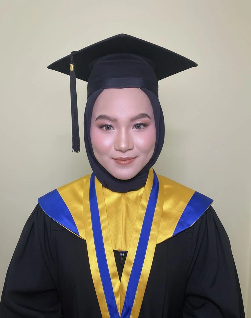 Mekap konvokesyen tahan lama dan fotogenik hasil kerja MUA Melaka