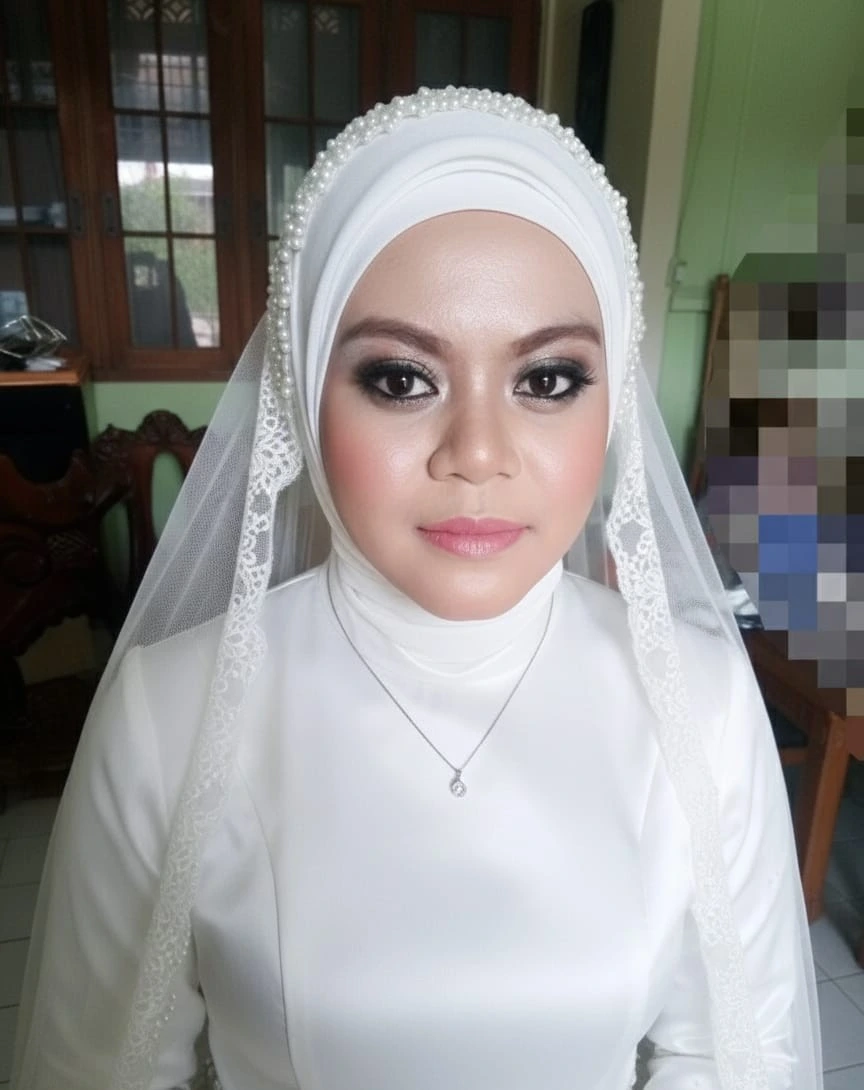Solekan akad nikah MUA pengantin Melaka 2026 gaya Glam
