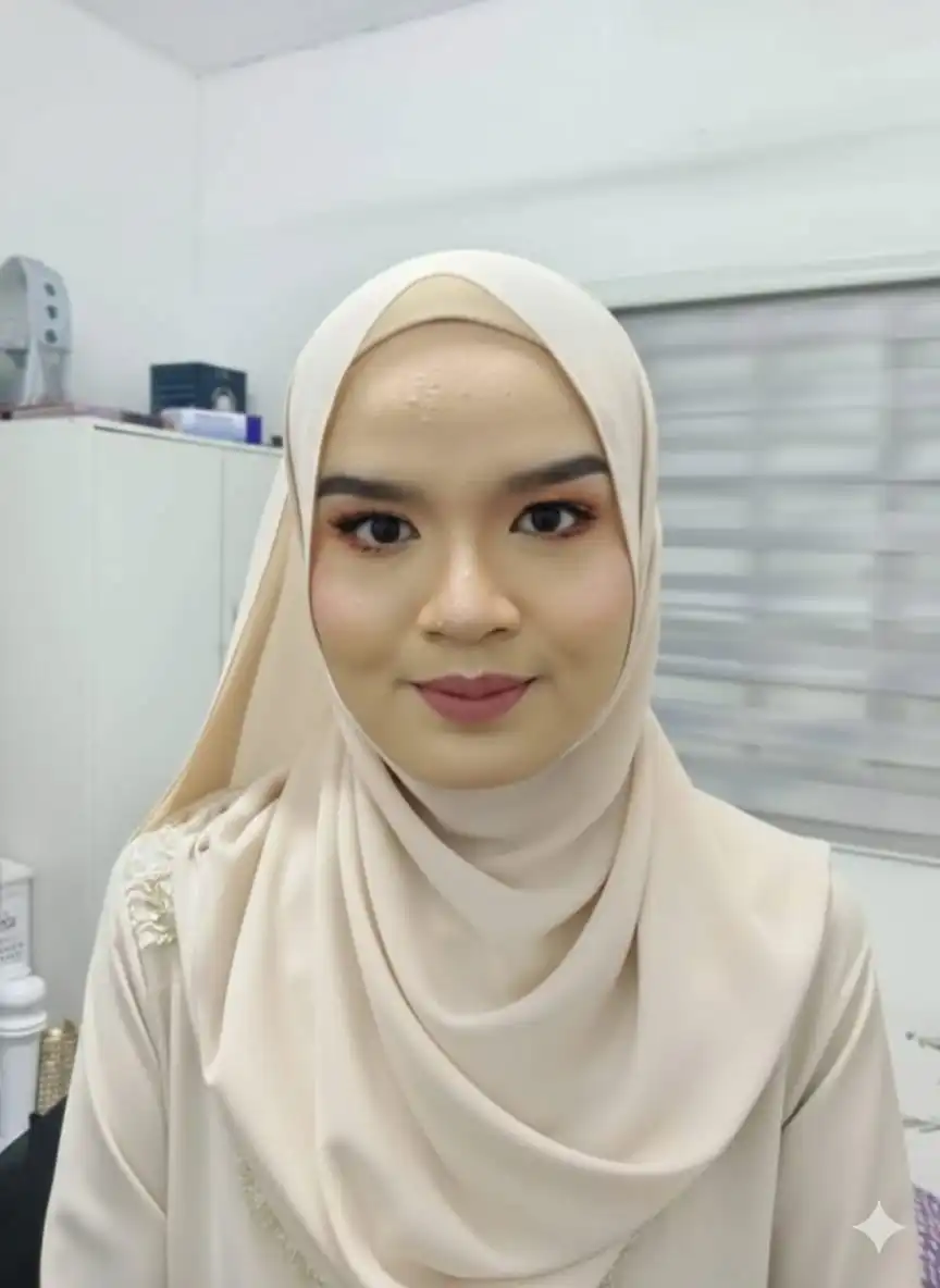 Solekan mekap bertunang simple dan ayu oleh pakar MUA Melaka